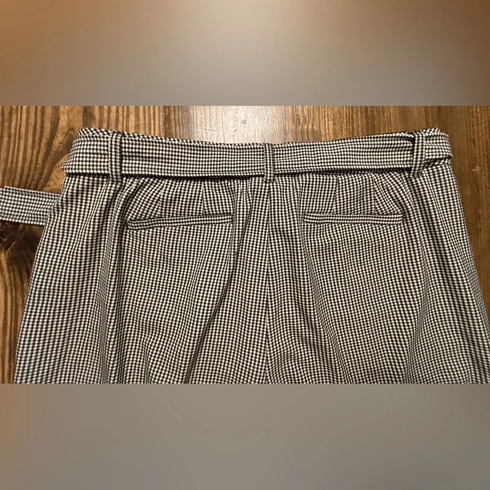 Lane Bryant wide Leg black & white mini checkered cropped pants Women’s size 20 - Picture 7 of 14